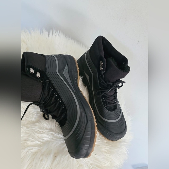 Ulogu Waterproof Black Leather Winter Unisex Snow Booties Size 13 🌴✌️ - Picture 5 of 12